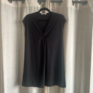 Mango black shift dress.